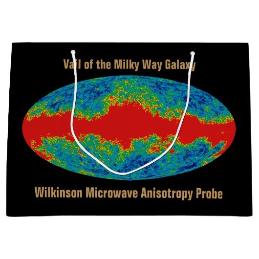 天の川銀河系ヴェイルオーバーWMAP宇宙 ラージペーパーバッグ (正面)