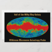 天の川銀河系ヴェイルオーバーWMAP宇宙 便箋 (正面/裏面)