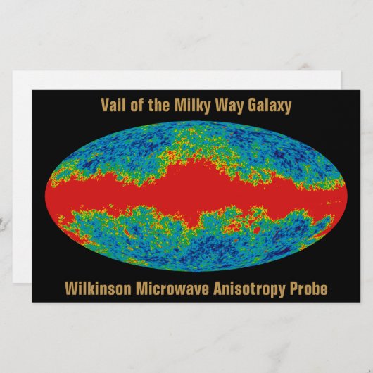 天の川銀河系ヴェイルオーバーWMAP宇宙 便箋 (正面/裏面)