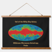 天の川銀河系ヴェイルオーバーWMAP宇宙 吊り下げ型タペストリー (正面)