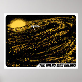 天の川銀河系「You Are Here」ポスター ポスター