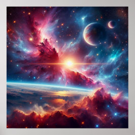 天の川銀河: 華やかな星雲と遥か彼方の世界 ポスター