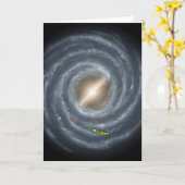 天の川NASAの太陽 カード (黄色い花)