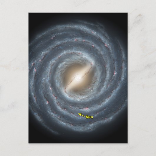 天の川NASAの太陽 ポストカード (正面)