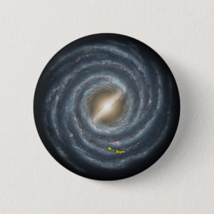 天の川NASAの太陽 缶バッジ