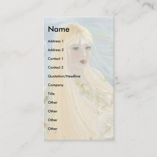 天の平和の孔雀 名刺 (正面)