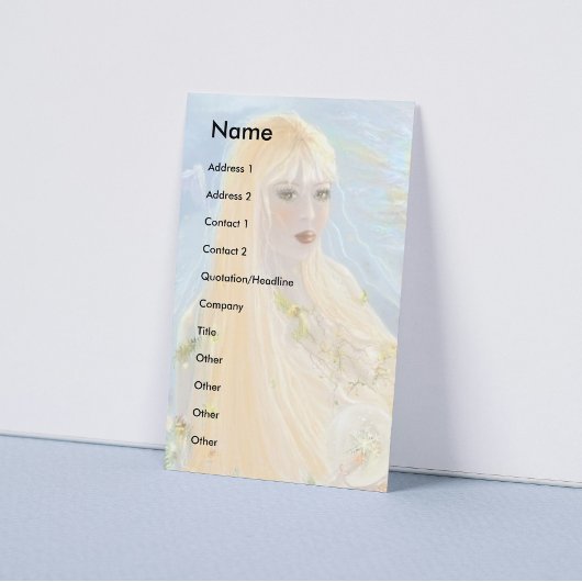 天の平和の孔雀 名刺