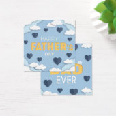 天の幸せな父の日の青いハート (デスク)