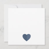 天の幸せな父の日の青いハート ノートカード (裏面)