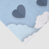 天の幸せな父の日の青いハート 薄葉紙 (詳細)