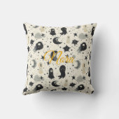 天の幽霊パーソナライズされた枕の名前 クッション (裏面)