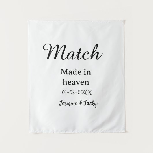 天の御遣い - 名前 - 日付 - シンプル カリグラフィ タペストリー (正面)