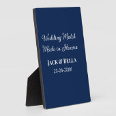 天の御遣い 結婚式のギフト 青 フォトプラーク (側面)