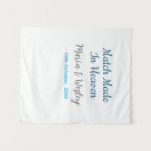 天の恵みのブルーブラックカップル名とデート タペストリー (正面(横))