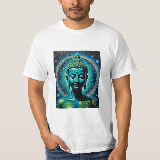 天の悟りを開いた仏光芸術Tシャツ Tシャツ (正面)