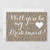 天の意志よ、私の花嫁付添人になってくれませんか？ 白い脚本 招待状 (正面)