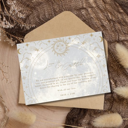 天の愛の感謝の写真結婚の感謝 サンキューカード