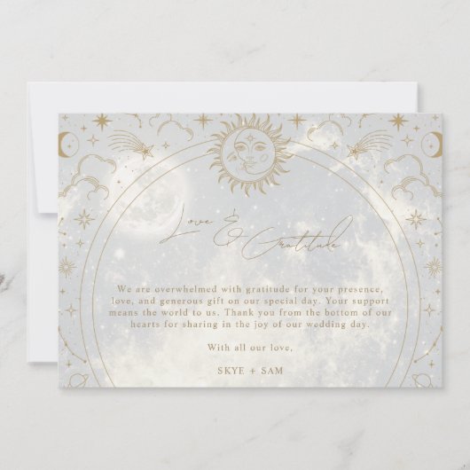 天の愛の感謝の写真結婚の感謝 サンキューカード (正面)