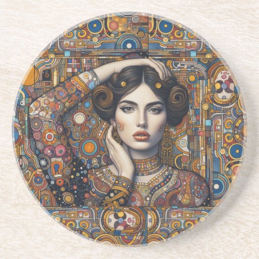 "天の愛撫"砂岩 コースター (正面)