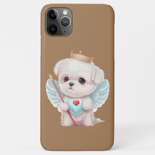 天の愛：かわいい天使のマルチーズの子犬 Case-Mate iPhoneケース (裏面)
