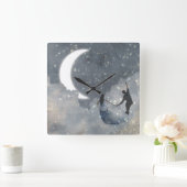 天の愛 スクエア壁時計 (ホーム)