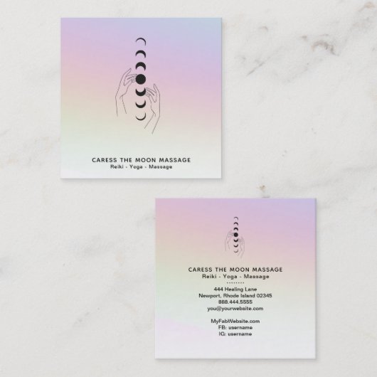 *~*天の手の虹の月相を愛撫 スクエア名刺 (正面/裏面)