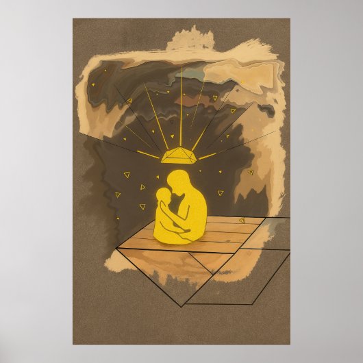 天の抱擁 - オーダーメイド追悼ポスター ポスター (正面)