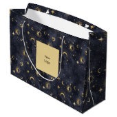 天の抽象芸術夜空パターン ラージペーパーバッグ (裏面アングル)