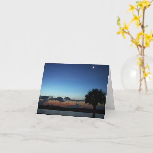 天の日の出 カード (黄色い花)