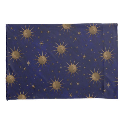 天の日曜日の月の星明かりの夜 枕カバー (正面右)