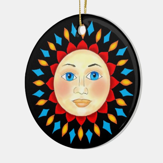 天の日曜日はオーナメントに直面します セラミックオーナメント (左)