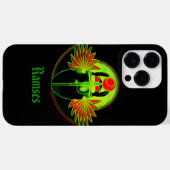 天の昇る太陽の神ハーピパーソナライズされた。 Case-Mate iPhoneケース (裏面 (横))