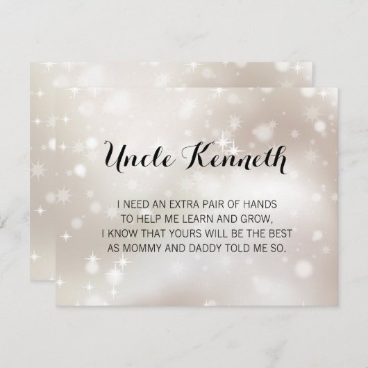 天の星は私の神の父の提案 招待状 (正面/裏面)