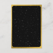 天の星クレセントムーンブラック金ゴールド結婚ズ エンクロージャーカード (裏面)