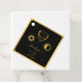 天の星クレセントムーンブラック金ゴールド結婚ズ フェイバータグ (インサイチュ)