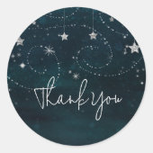 天の星空が赤ちゃんシャワーの好意を旋回 ラウンドシール (正面)
