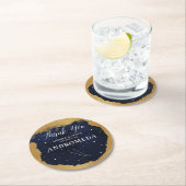 天の星空のアンドロメダ星座 ラウンドペーパーコースター (インサイチュ)