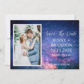 天の星空銀河写真ロマンチック セーブザデート (正面)