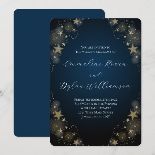 天の星結婚の 招待状 (正面/裏面)