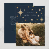 天の星 オ・聖夜 フォトカード 招待状 (正面/裏面)