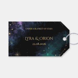 天の星 | ゴールド箔 両面 ウェディング ギフトタグ