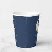 天の月と星のオーバーザムーンベイビーシャワー 紙コップ (右)