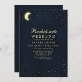 天の月と星のミッドナイトバチェロレッテウィークエンド 招待状 (正面/裏面)