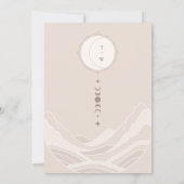 天の月と星のモノグラム　結婚式までのカウントダウン写真 招待状 (裏面)