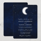 天の月と星の結婚式 招待状 (正面/裏面)