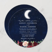 天の月の星のフローラの回結婚り 招待状 (正面/裏面)