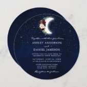 天の月の星のフローラの回結婚り 招待状 (正面/裏面)
