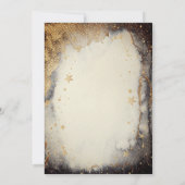 天の月姫 水彩画 ゴールドの星たち スウィート16 招待状 (裏面)