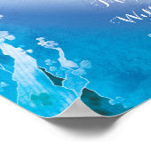 天の木々が輝く青い結婚式 ポスター (角)