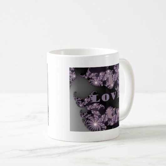 天の気持ち私はあなたを愛する銀河の挨拶 コーヒーマグカップ (正面右)